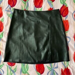 old navy leather mini skirt